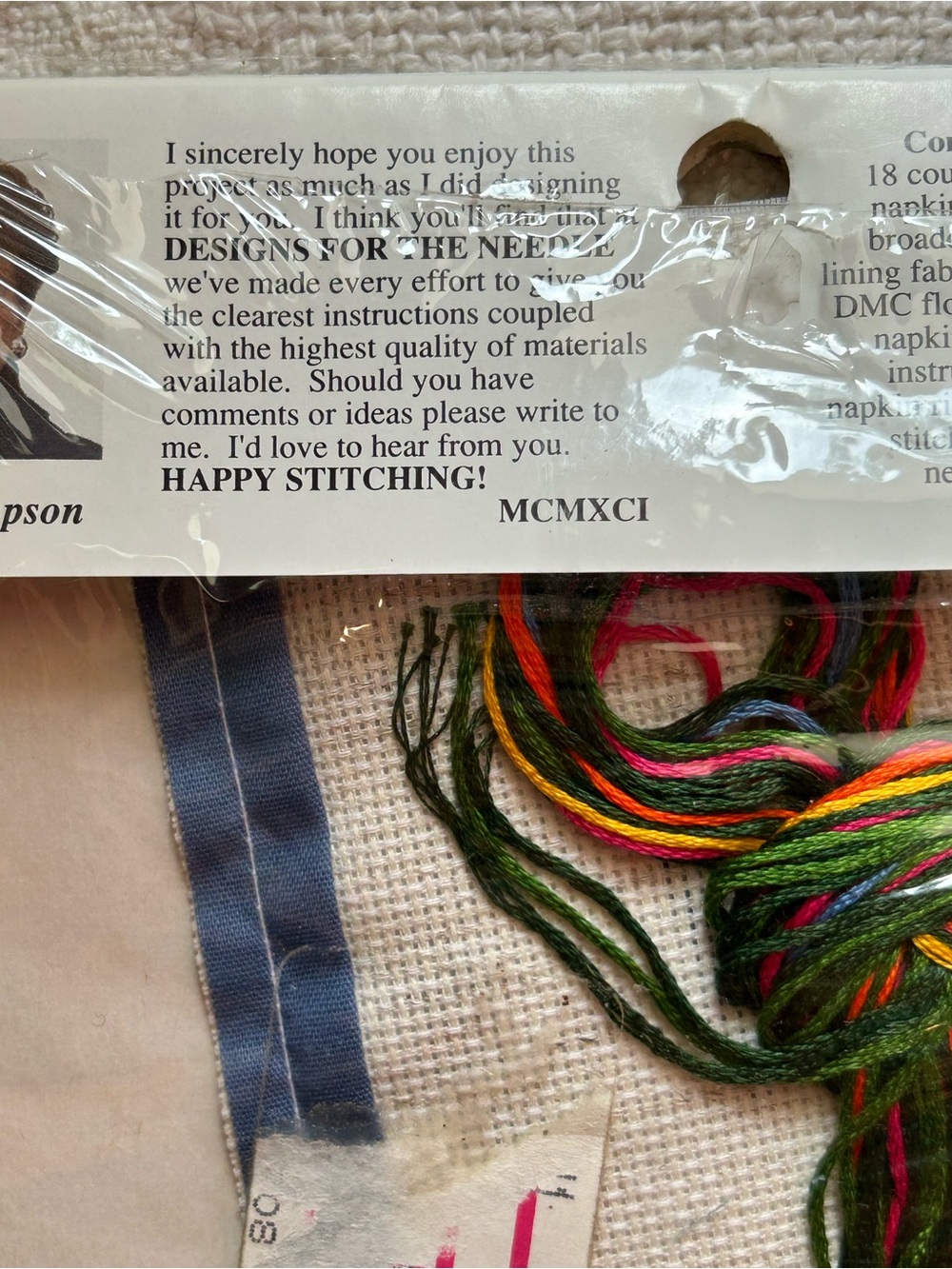Designs for the Needle Napkin Ring Cross Stitch Kit - Kit #7104 - Complete - Picture 7 of 9
